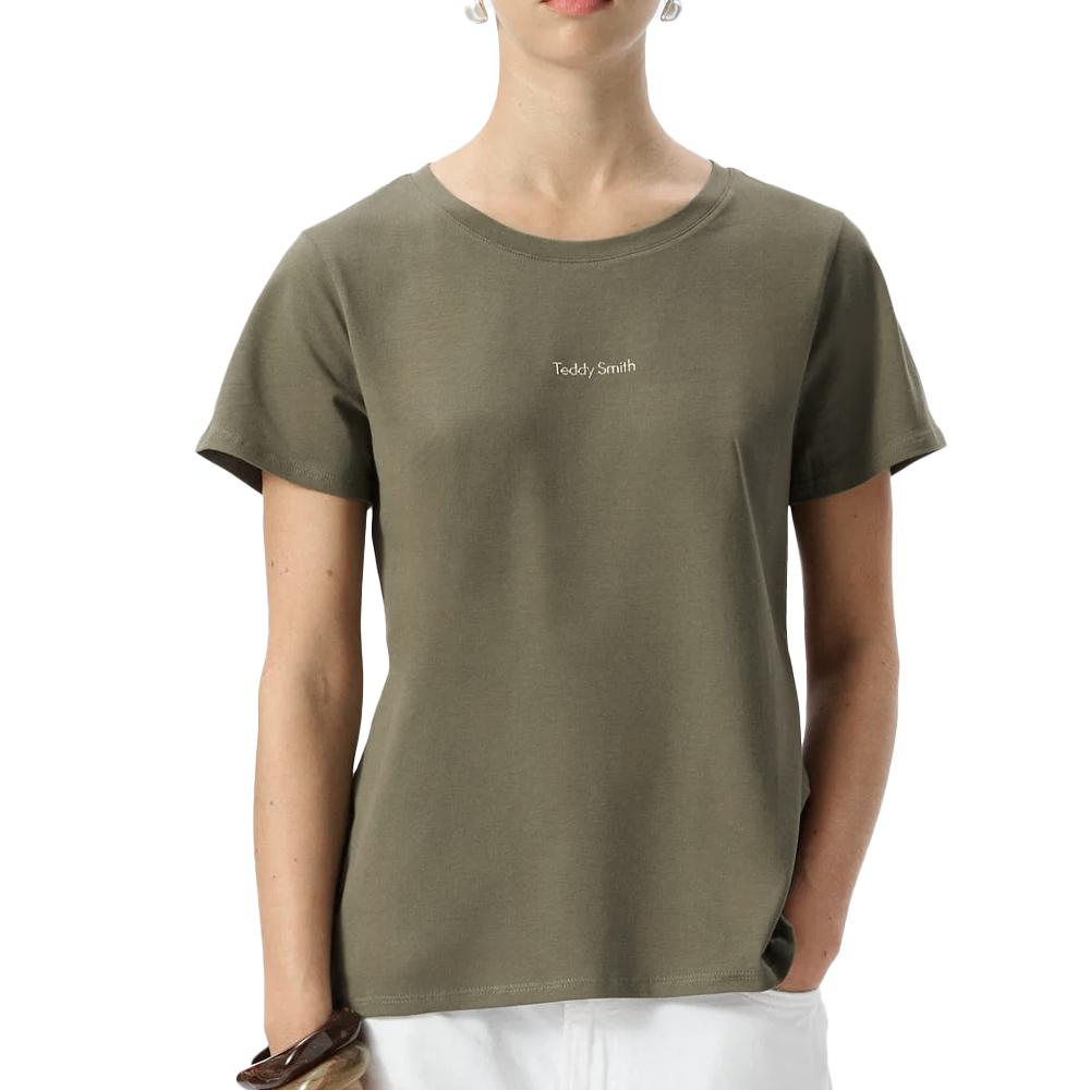 Teddy Smith Ribelle Women's Dark Khaki T-Shirt affordable