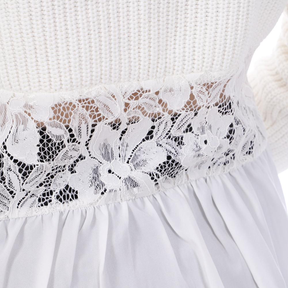Pull Écru Dentelle Femme French Connection Mozart vue 3