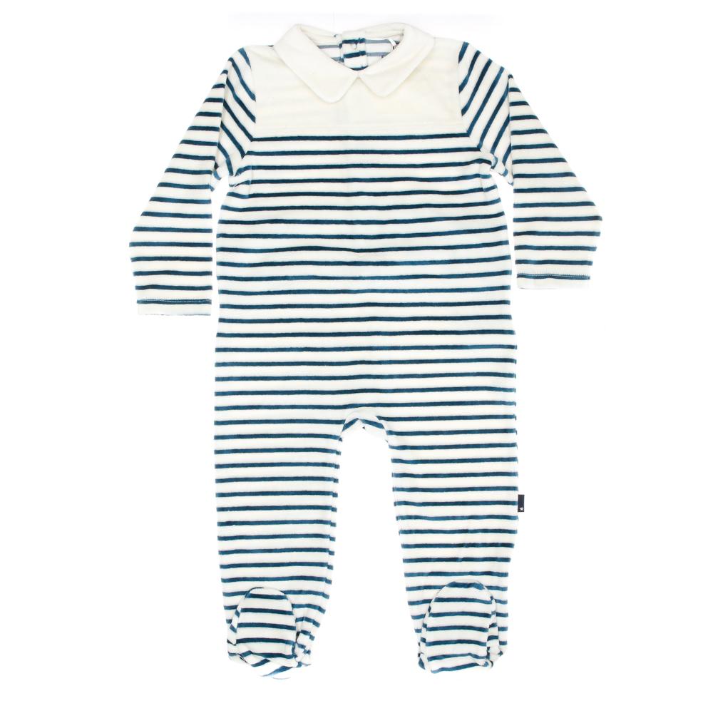 Weiß/Blau gestreifter Pyjama für Jungen Sie ist oder das Meer Jama günstig