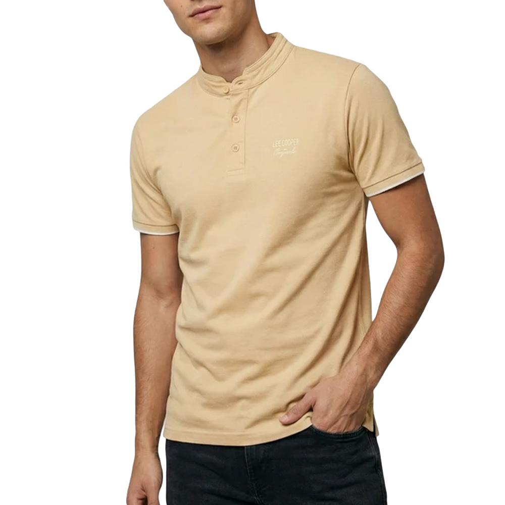 Polo Beige Homme Lee Cooper GLC2047 pas cher