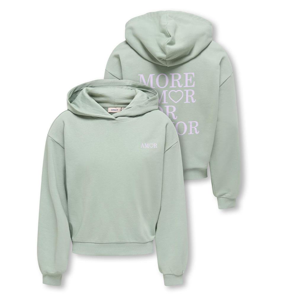 Sudadera con capucha verde para niña ONLY Amor Life ver 3
