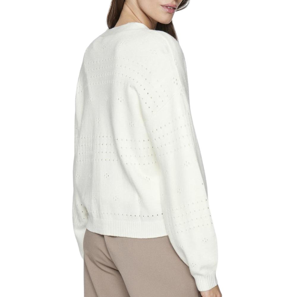 Vila Viril Women’s White V-neck Cardigan Photo of the Espace des Marques %store% store - view of %key%