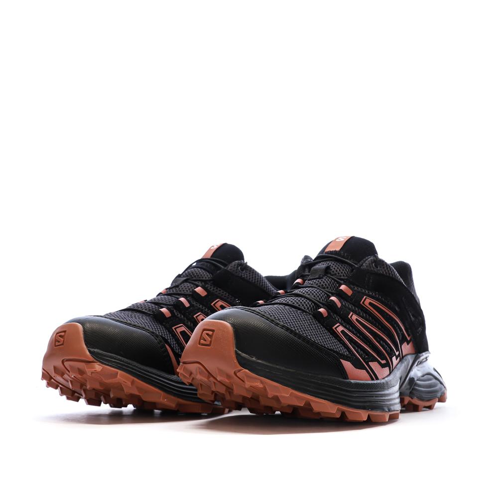 Zapatillas de senderismo negras/naranjas para mujer Salomon Supercross 4 ver 6