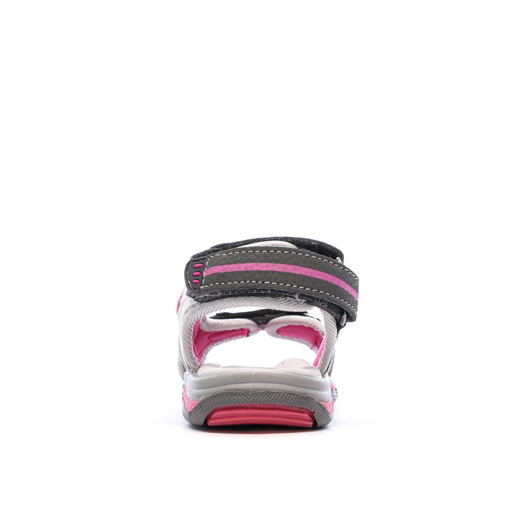 Sandalias grises/rojas para bebé Kimberfeel Missi ver 3