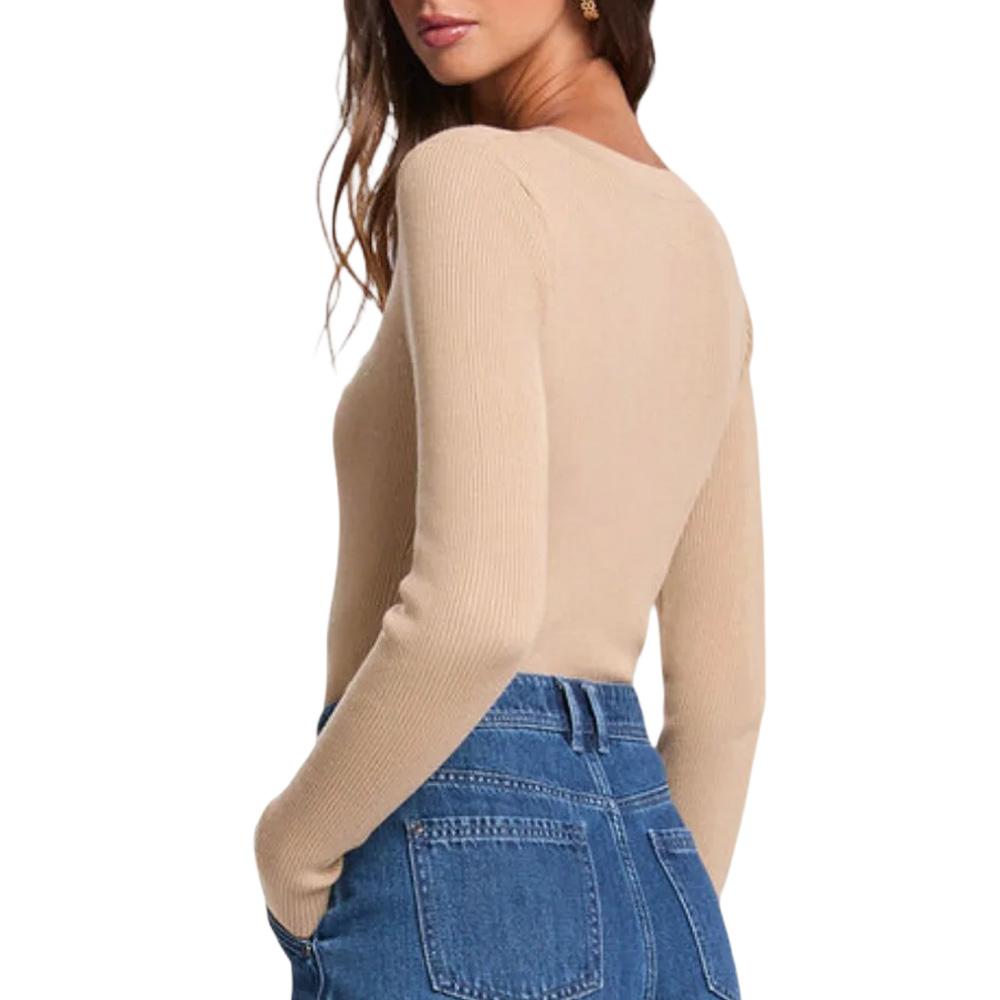 Jersey beige para mujer Morgan MBANBIN ver 2