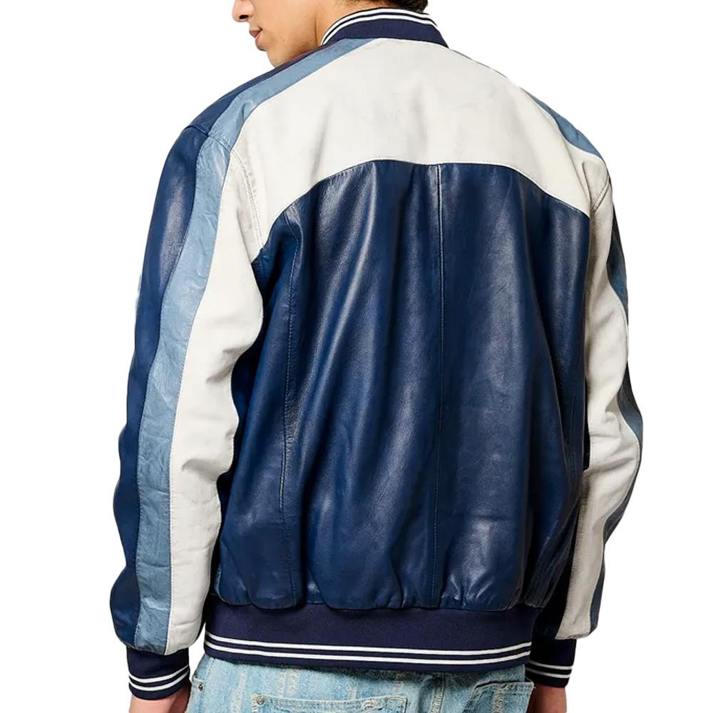 Veste en Cuir Bleu Homme Kaporal Last25 vue 2
