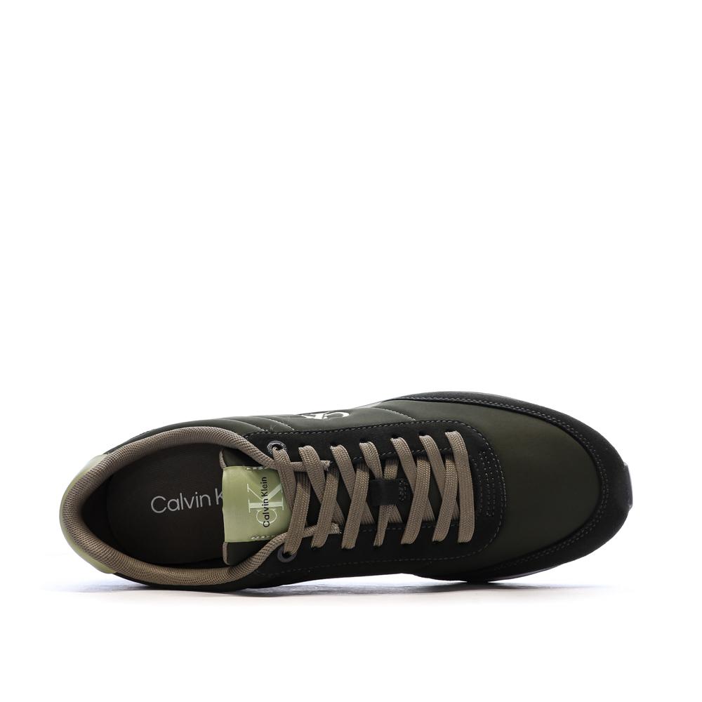 Baskets Kaki Homme Calvin Klein Jeans Retro Runner vue 4
