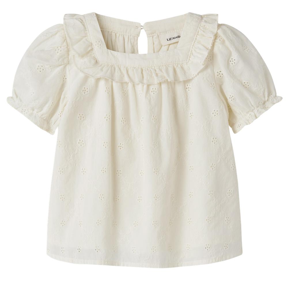 Blusa blanca para niña Lil' Atelier Hosa Loose barato