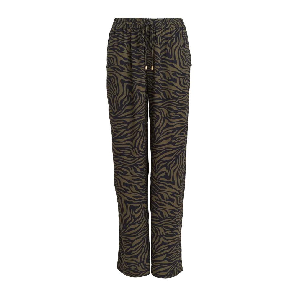 Pantalones fluidos de color caqui para mujer de Marge barato