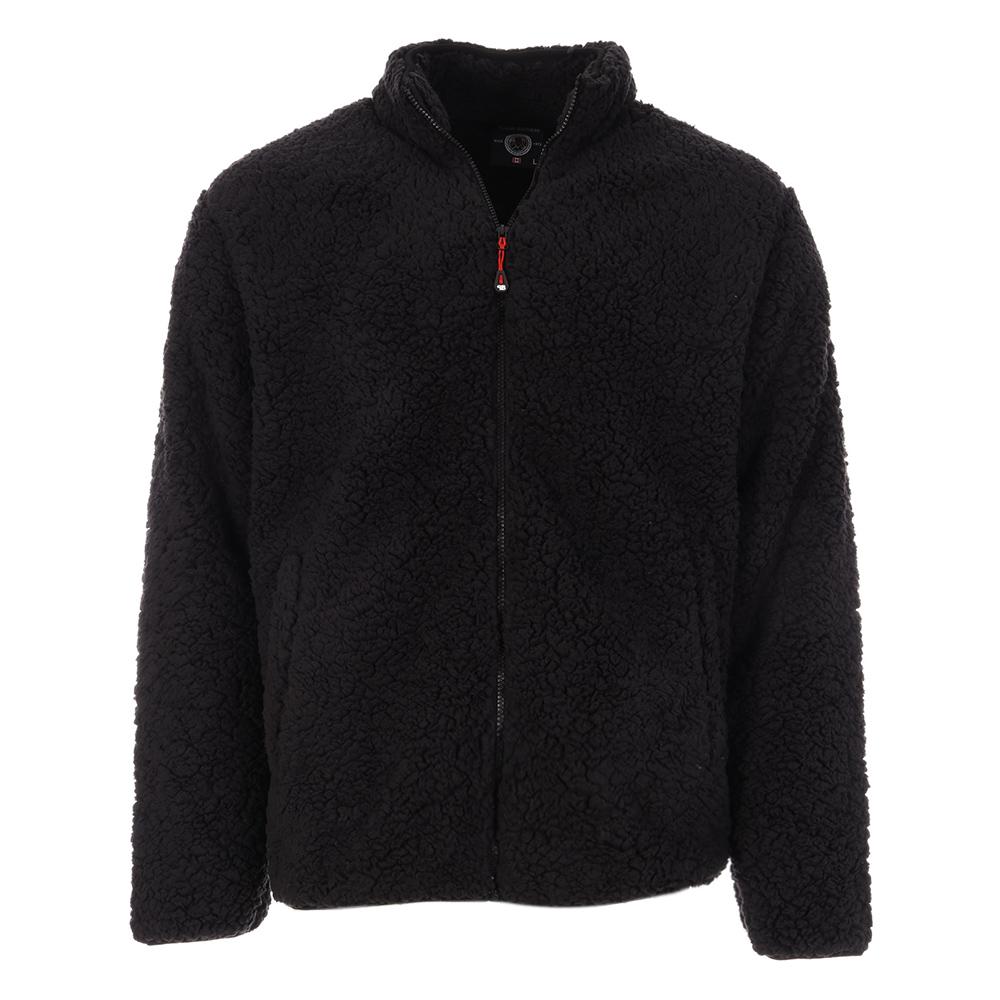Chaqueta Sherpa Negra Hombre Paname Brothers Cremallera Completa barato