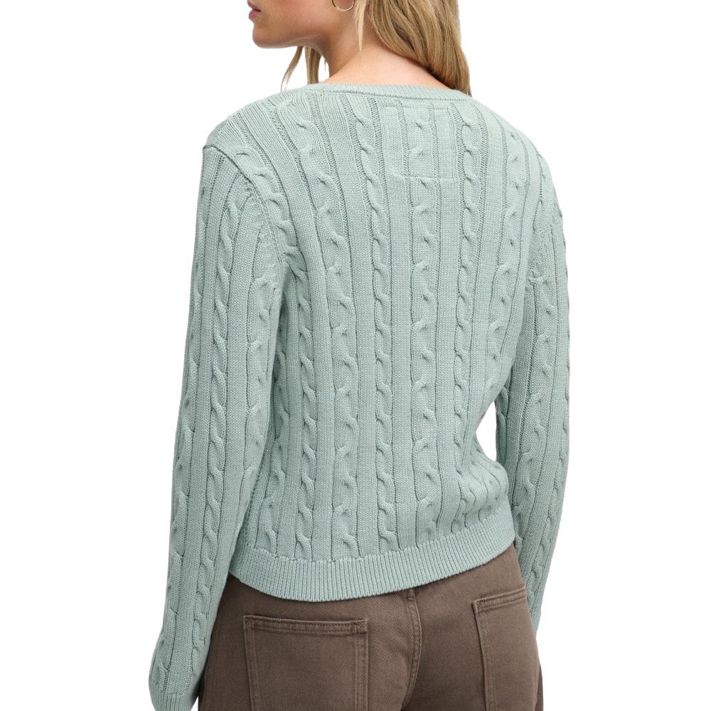 Pull Vert d'Eau Femme Superdry Essentials Cable Jumper vue 2
