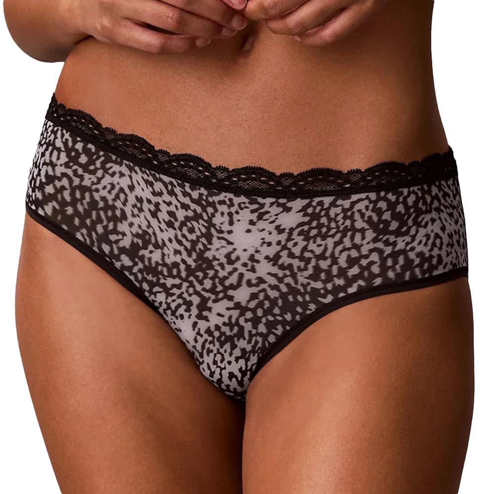 Braguitas de leopardo negro para mujer Calvin Klein Jeans Hipster barato