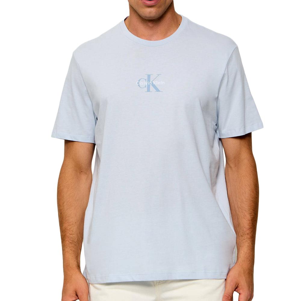Hellblaues Herren-T-Shirt von Calvin Klein Jeans Micros günstig