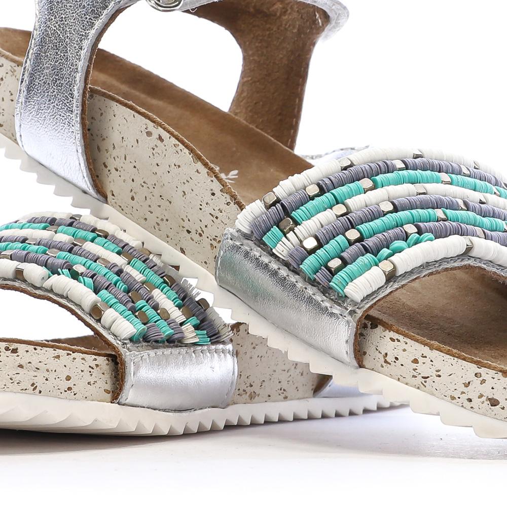 Girl's silver and pearl sandal Mod8 Mo Charlene Photo of the Espace des Marques %store% store - view of %key%