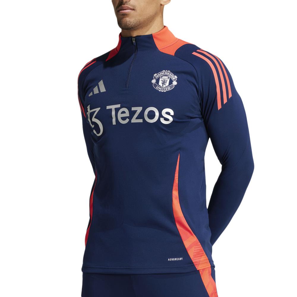 Manchester United Sweat Training 1/4 zip Navy Adidas Tiro 24 affordable