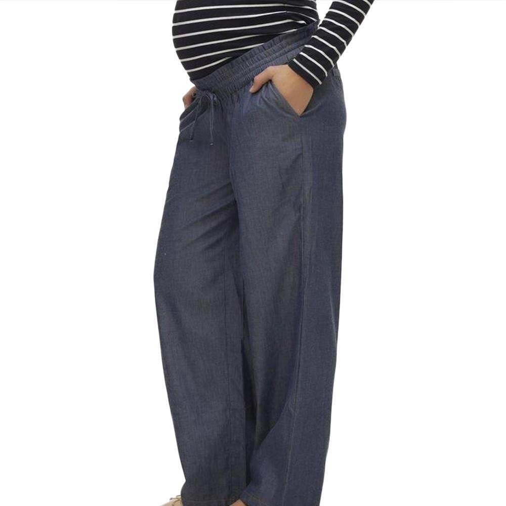 Women's blue trousers Mamalicious Talia affordable