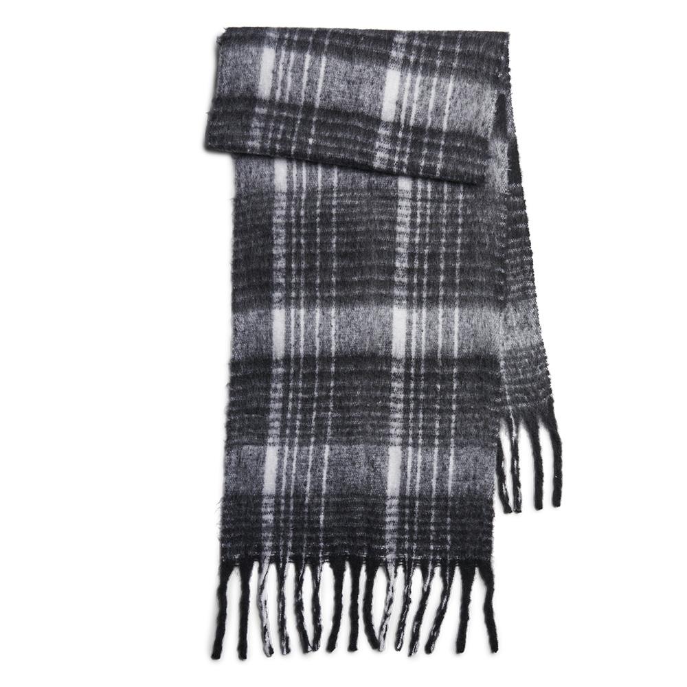 Bufanda Mujer Negra/Gris Pieces Natrisse barato