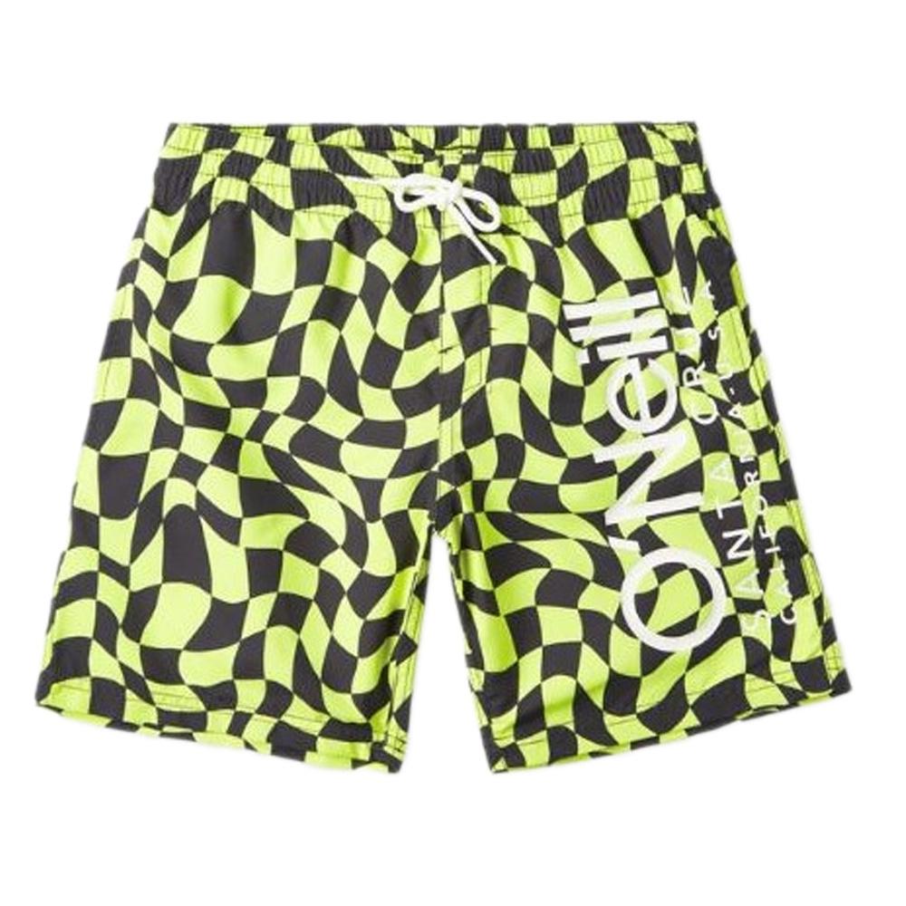 Boys' Yellow/Black O'Neill Cali Crazy 14 Swim Shorts affordable
