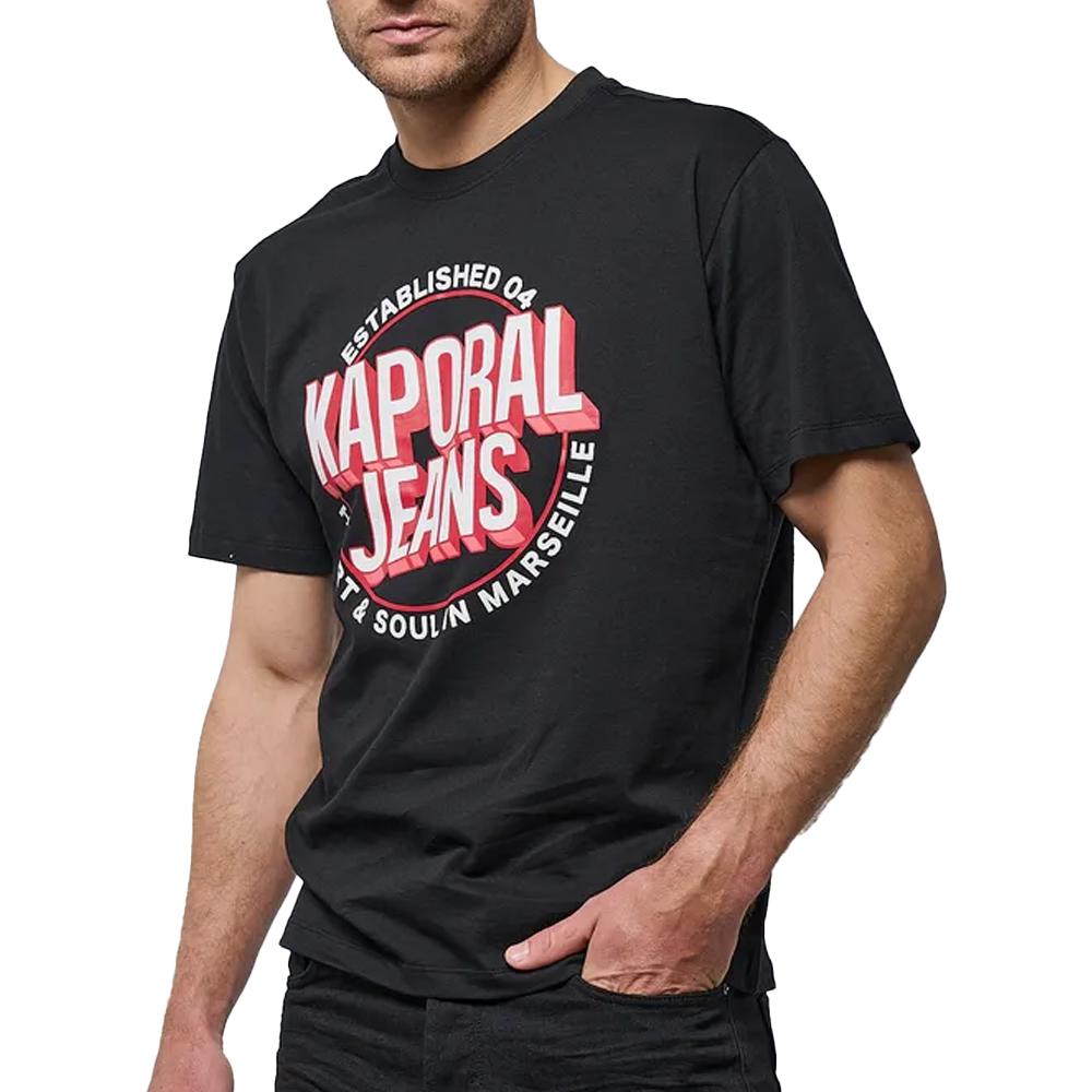 Kaporal TYLER Men’s Black T-Shirt affordable