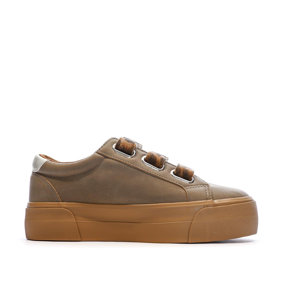 Baskets Beige Kaporal Clovia Leopard vue 2