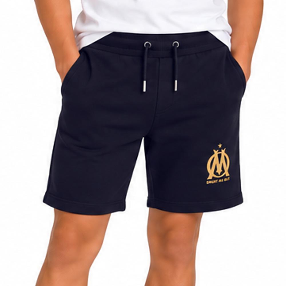 Short Marine/Doré Garçon Olympique de Marseille pas cher