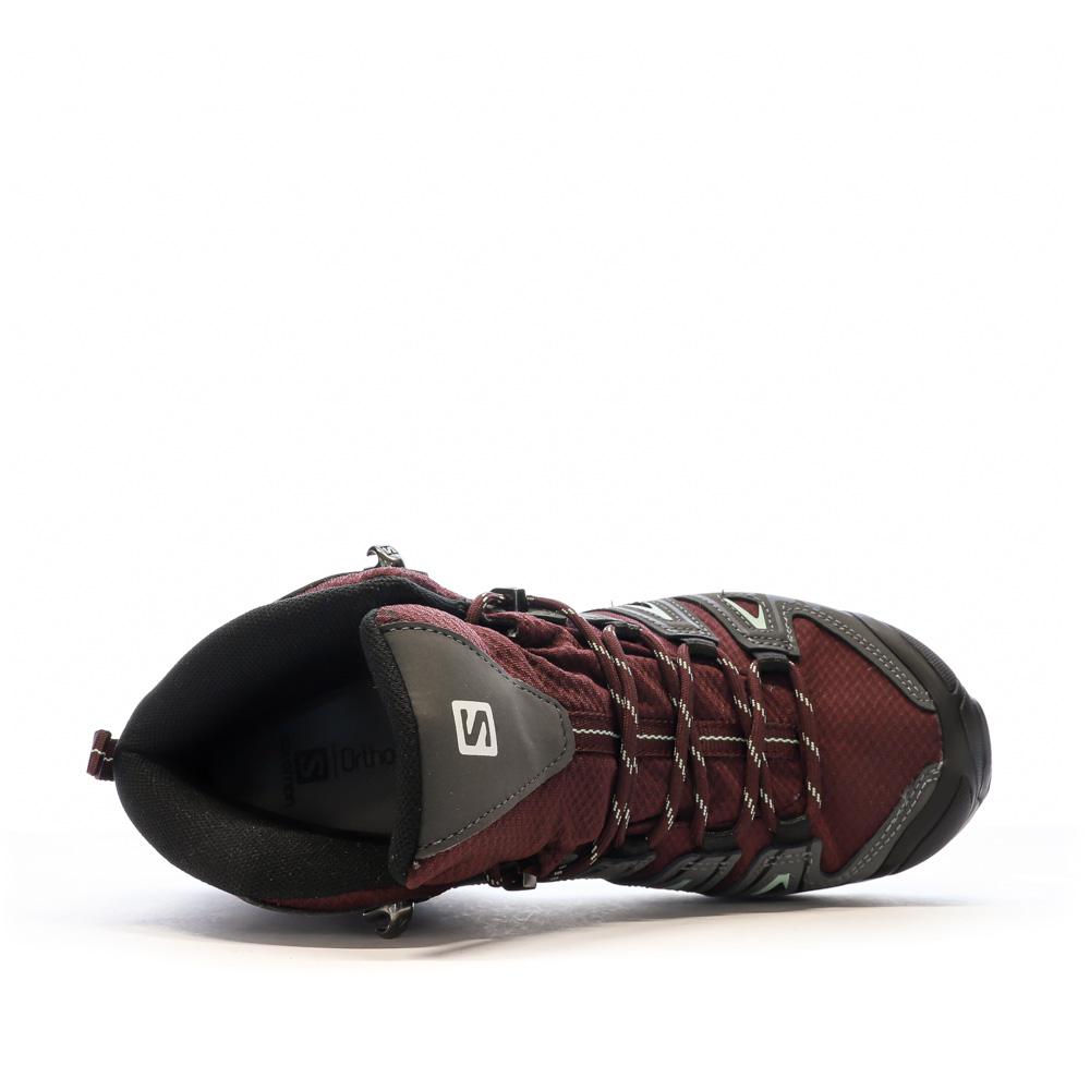 Salomon X Ultra Pi Women's Grey/Bordeaux Hiking Boots Photo of the Espace des Marques %store% store - view of %key%