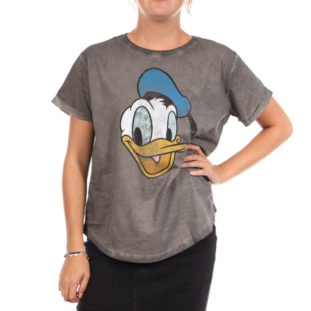 Women’s Grey Disney T-shirt – Donald Duck Face affordable