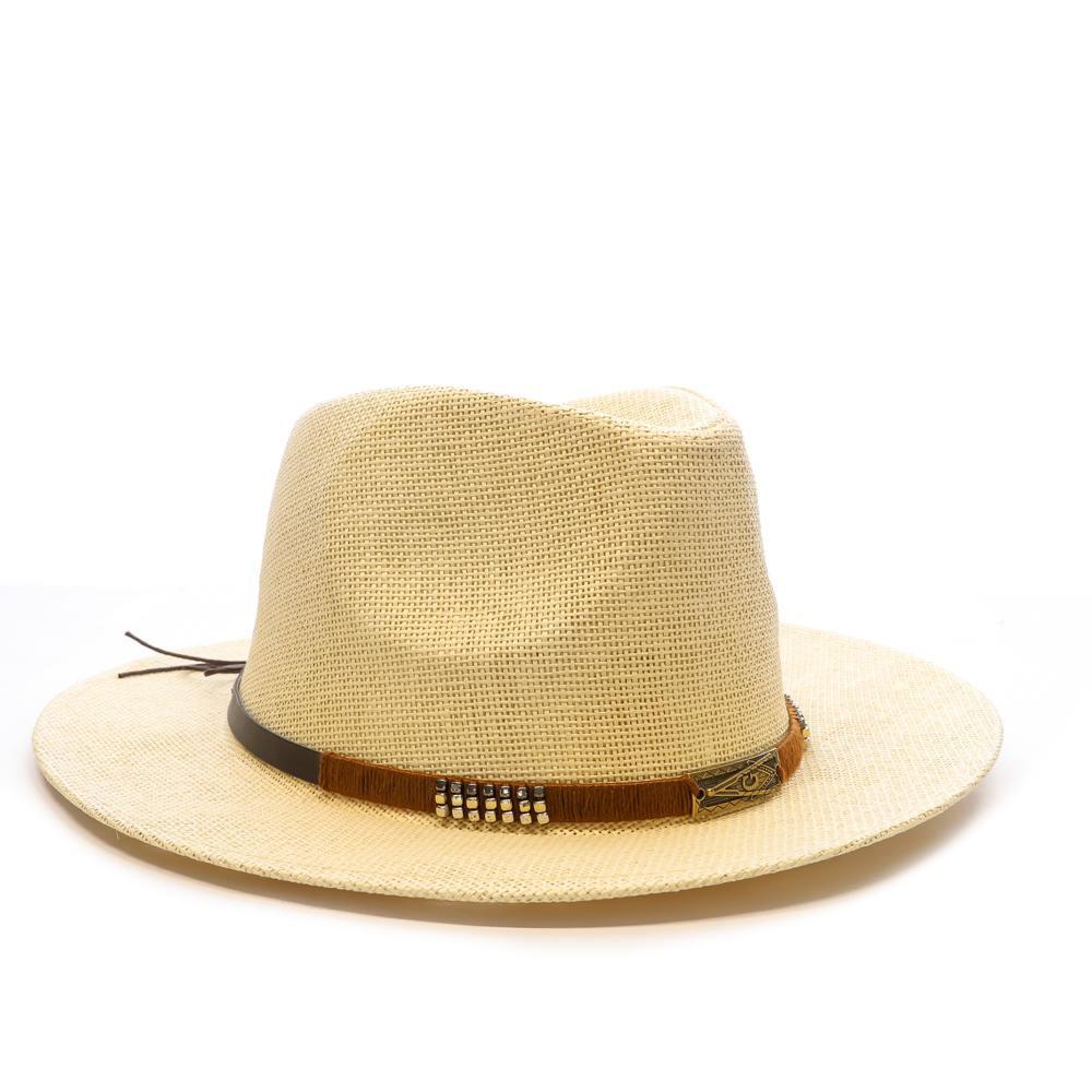 Chapeaux Beige Via Lorenzo Fedora vue 2