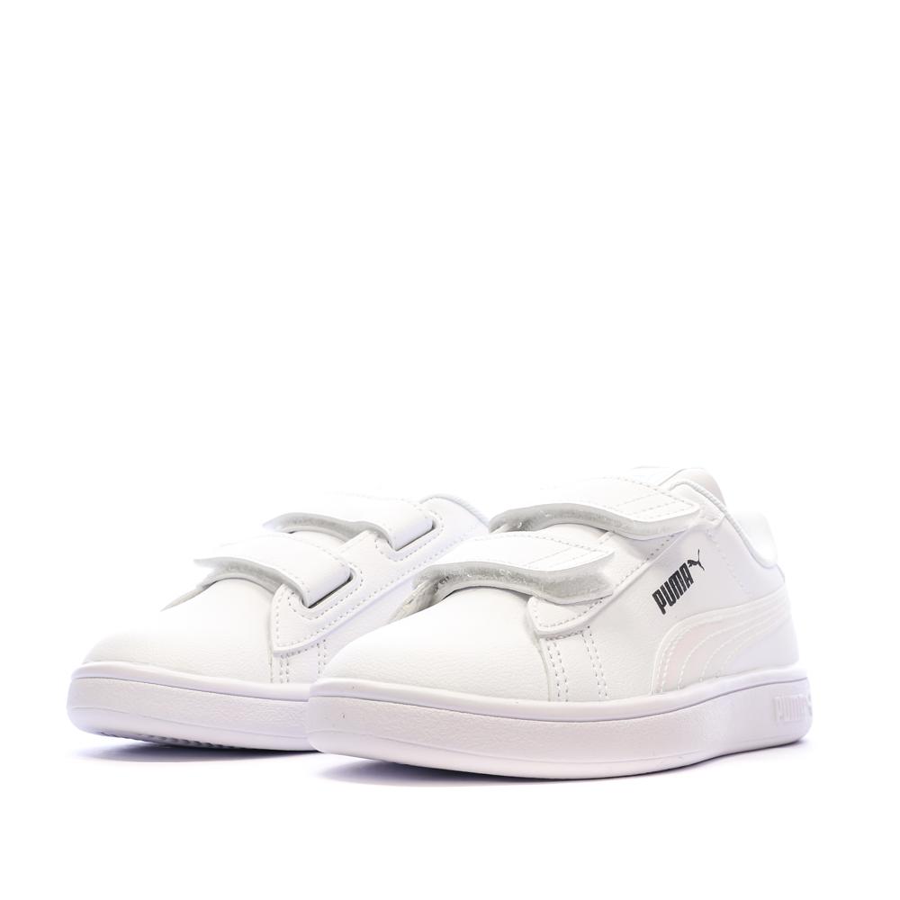 Baskets Blanches Fille Puma Smash 3.0 HoloS vue 6