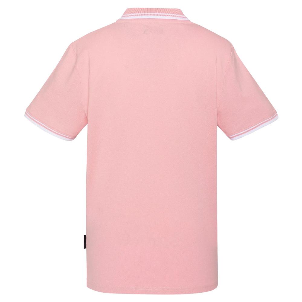 Polo Rose/Blanc Homme Schott PSWILL2 vue 2