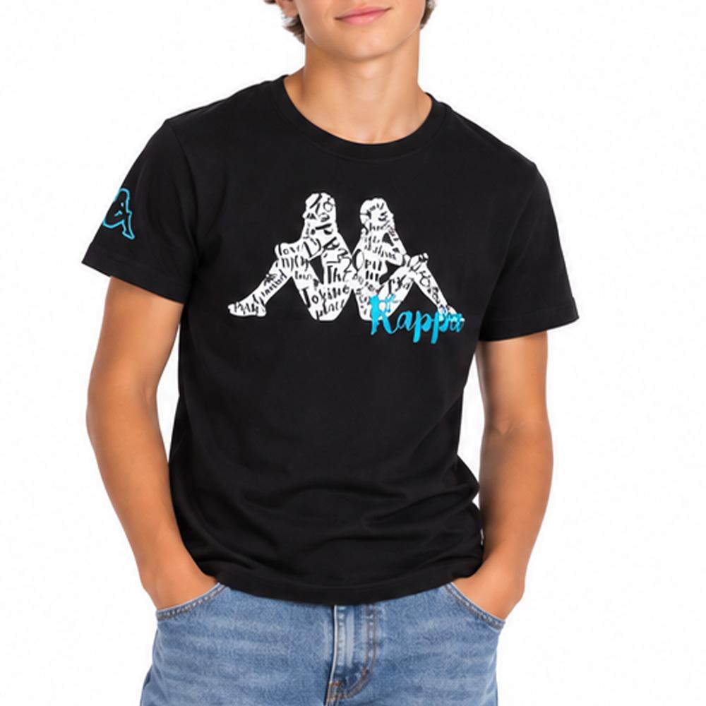T-shirt Noir Garçon Kappa Mc pas cher