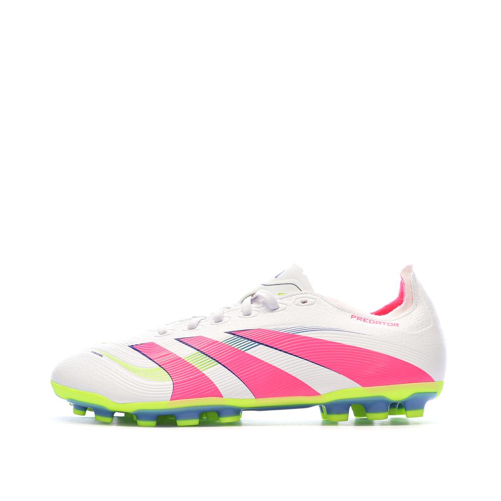 Chaussures de Foot Blanc/Rose Adidas Predator League 2G/3G pas cher
