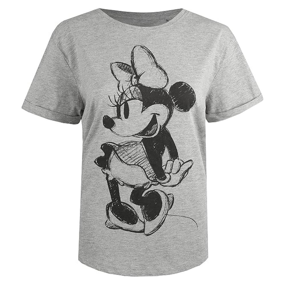 Women’s Grey Disney Minnie Sketch T-shirt Photo of the Espace des Marques %store% store - view of %key%