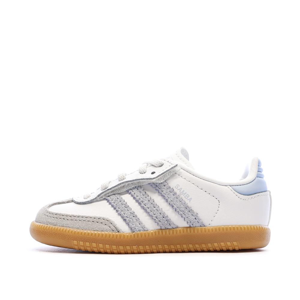 Zapatillas grises/blancas para bebé Adidas Samba OG barato