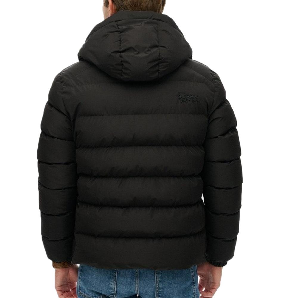 Doudoune Noire Mat Homme Superdry Hooded vue 2
