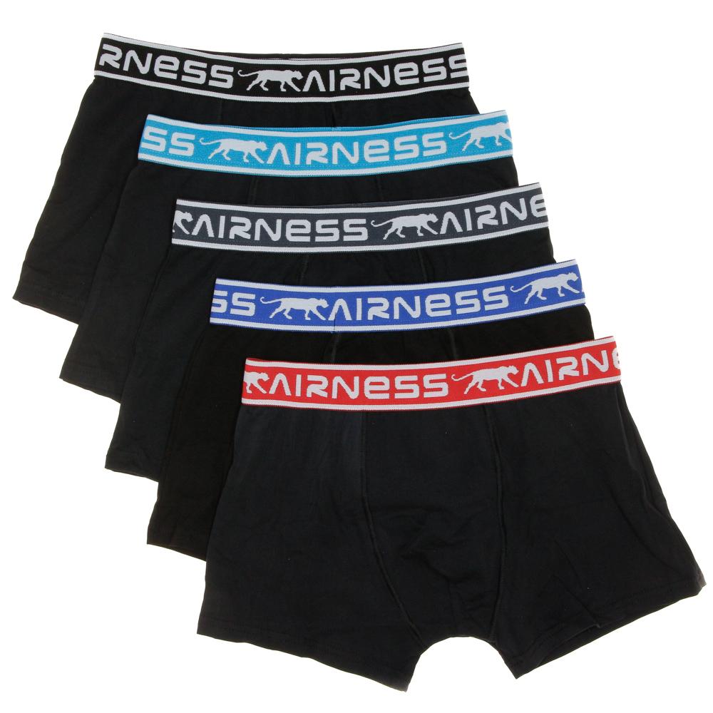 Juego de 5 calzoncillos bóxer negros para chicos Airness barato