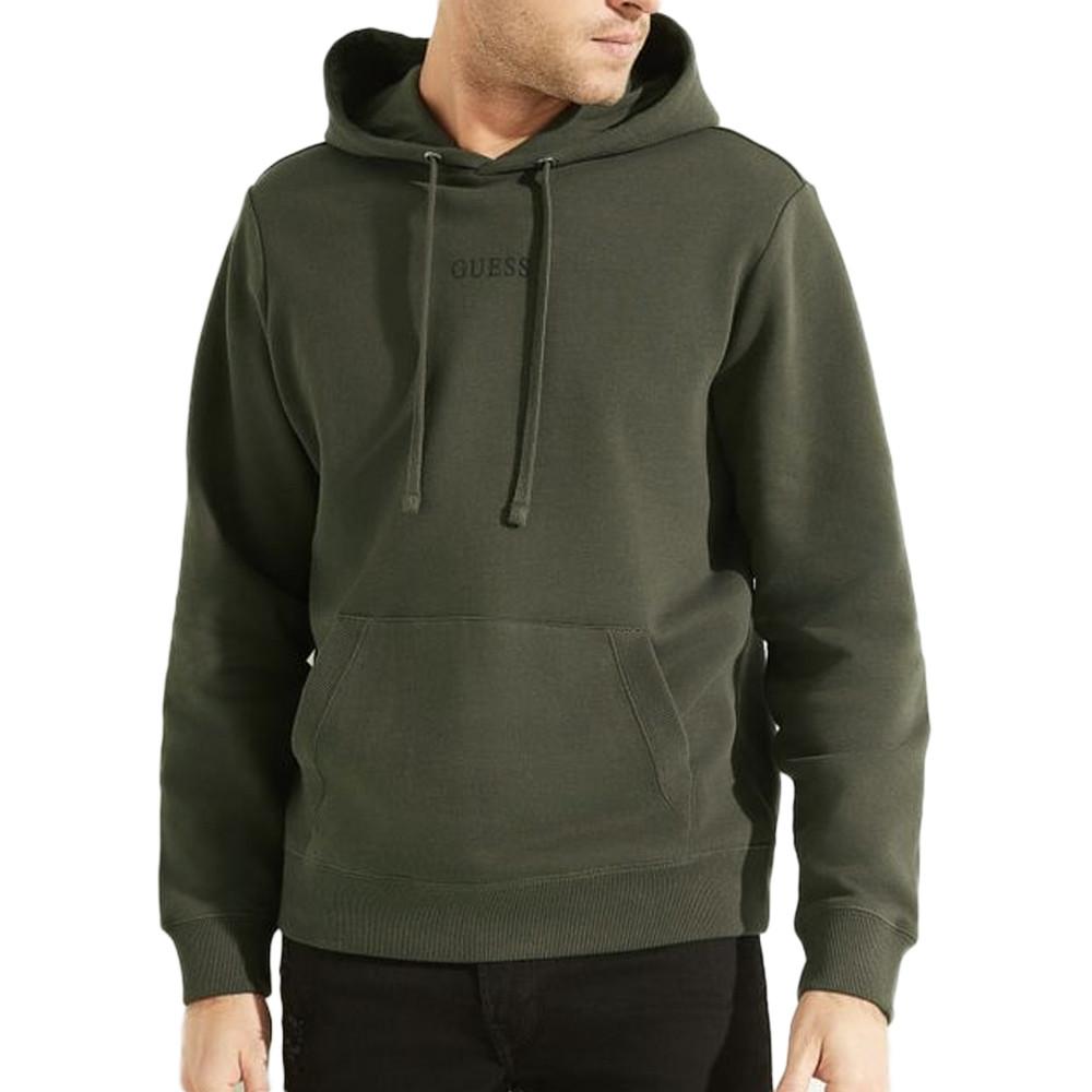 Sudadera con capucha Guess Roy de color caqui para hombre barato