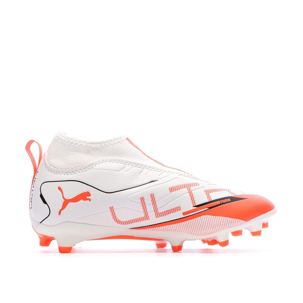 Chaussures de football Blanc/Rouge Garçon Puma Ultra 5 vue 2
