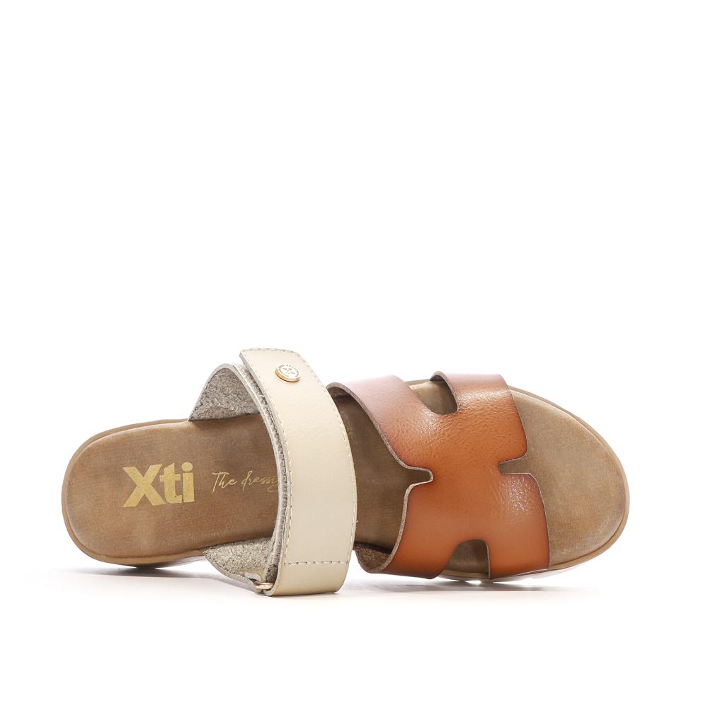 Camel/Ecru Women's Sandals Xti 144125 Photo of the Espace des Marques %store% store - view of %key%