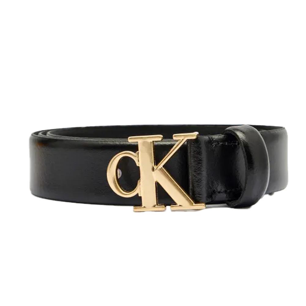 Schwarzer Gürtel Frau Calvin Klein Jeans Buckle günstig