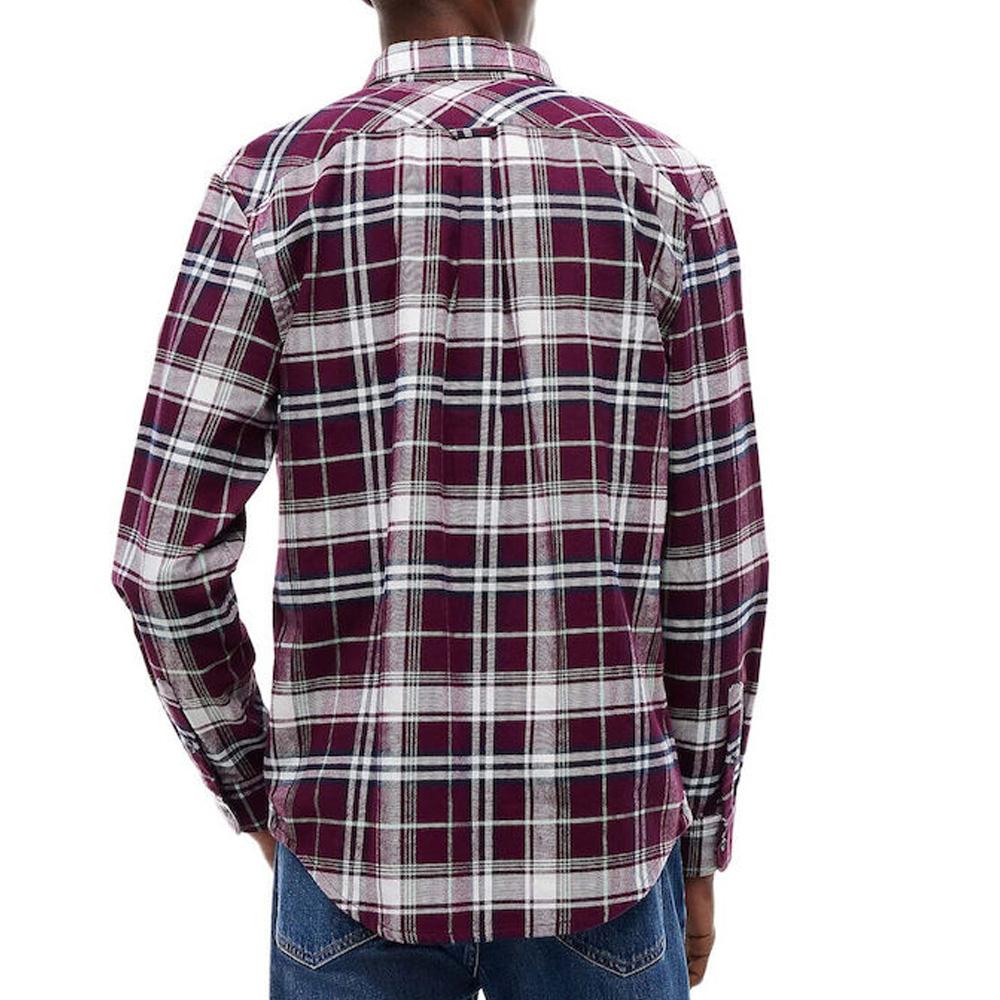 Tommy Hilfiger Men’s Bordeaux Flannel Shirt Photo of the Espace des Marques %store% store - view of %key%