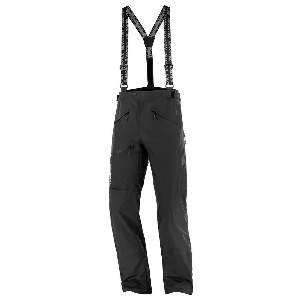Pantalones de esquí de 3 capas negros para hombre Salomon Gore-Tex barato