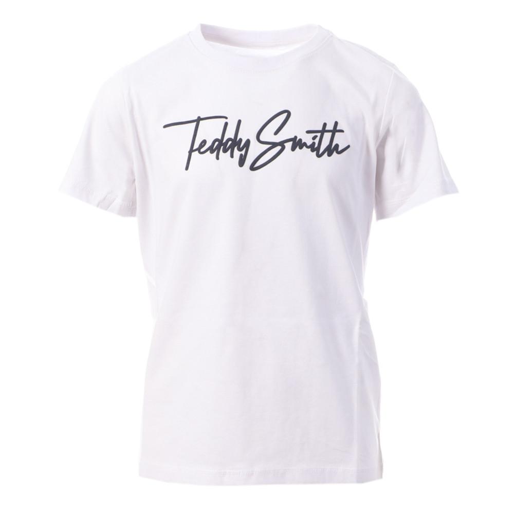 Teddy Smith Evan Boy's White/Logo T-Shirt affordable