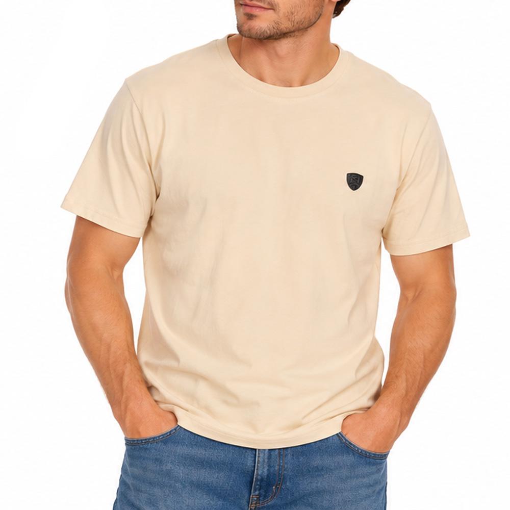 Camiseta beige de hombre con mangas Redskins barato