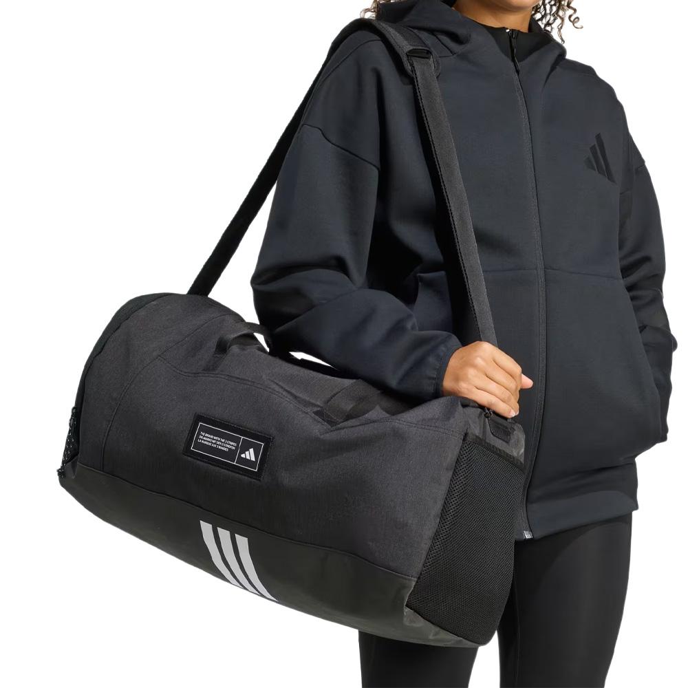 Bolsa de deporte negra unisex Adidas Duffel ver 3