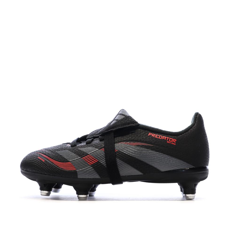 Chaussures de Foot Noires Junior Adidas Predator League FT SG pas cher