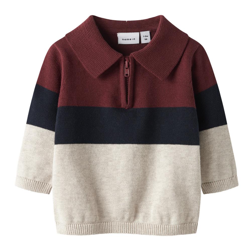 Pullover Beige/Marine/Bordeaux Jungen Name it Knit günstig