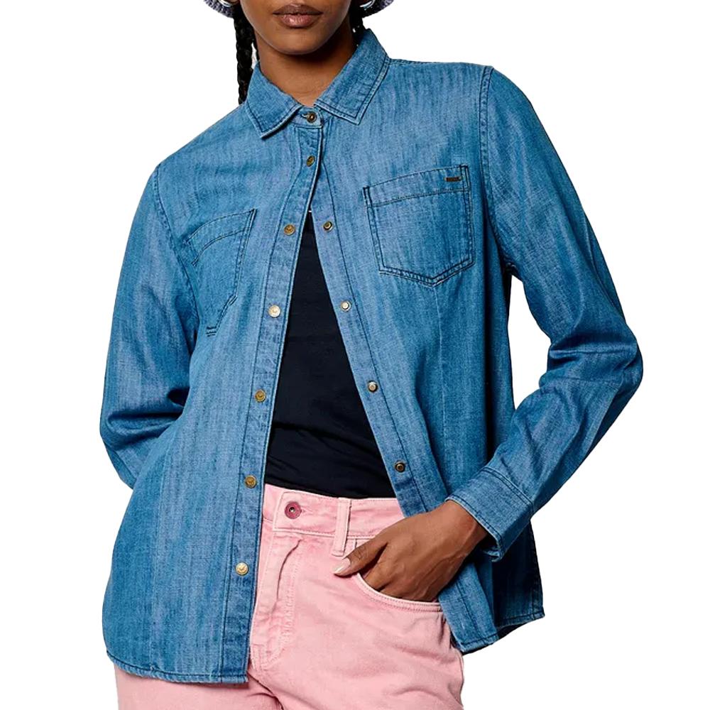 Chemise Manches Longues Bleu Femme Kaporal BINEE affordable