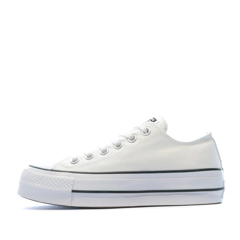 Women's white wedge trainers Converse All Star affordable