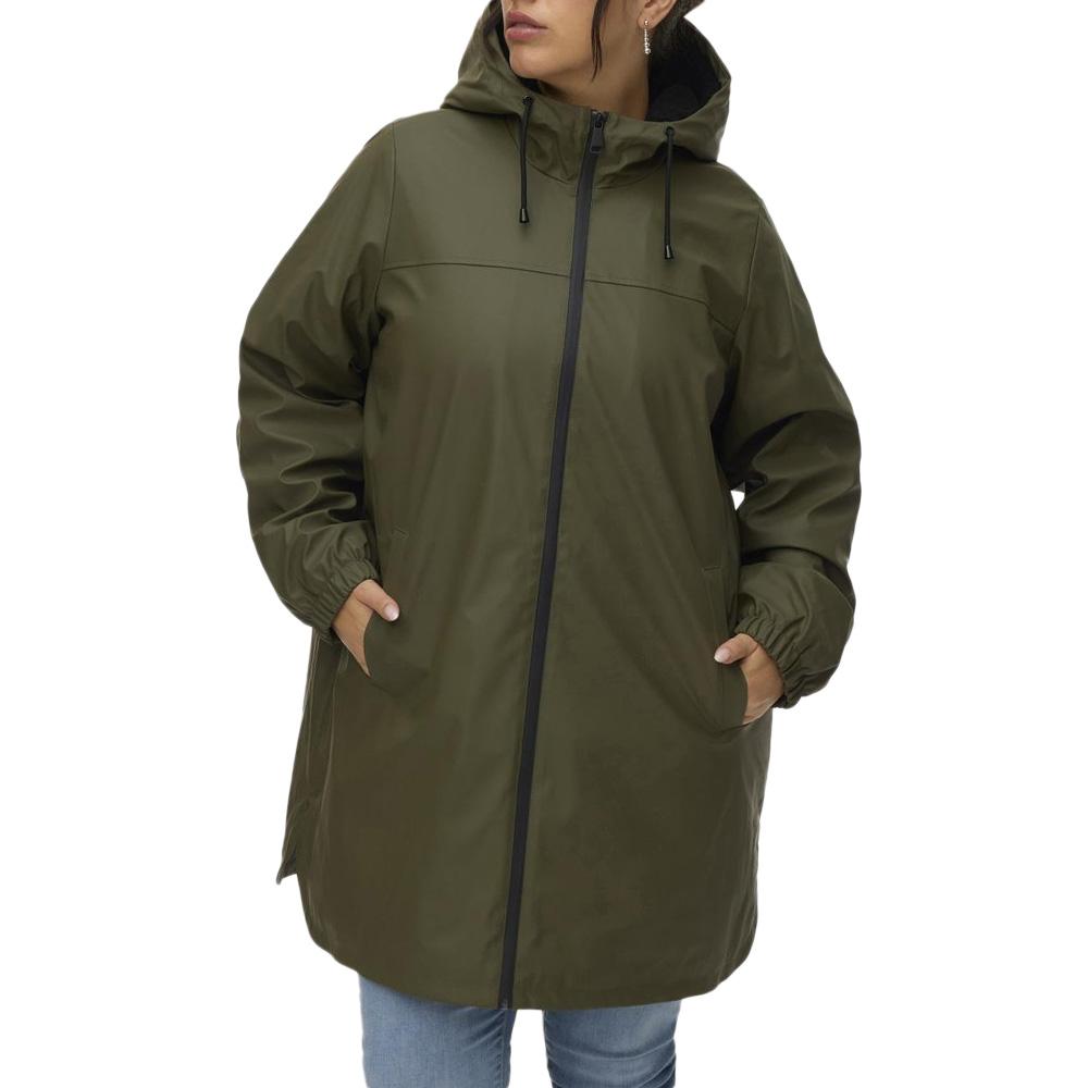 Veste Imperméable Kaki Vero Moda Teddy Coated pas cher